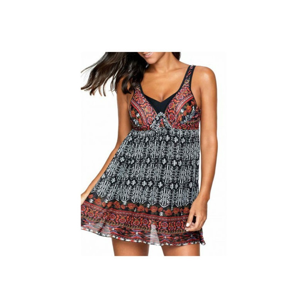 *** 3/$20   NWOT Boho Print Swim Dress